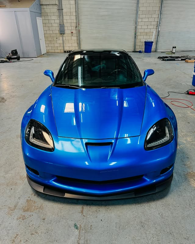 Blue Corvette Vehicle Wrap - Premium Color Change