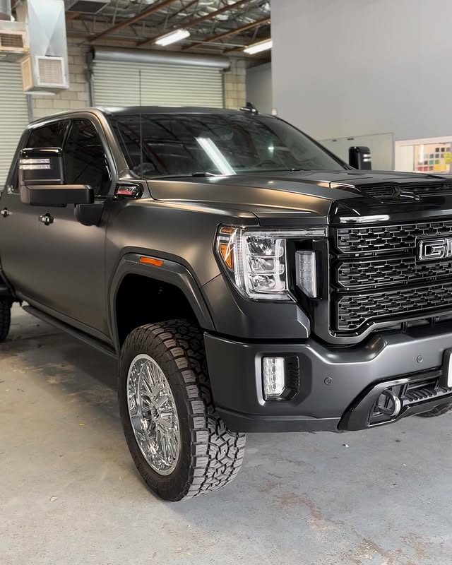 GMC Sierra Matte Gray Full Vehicle Wrap